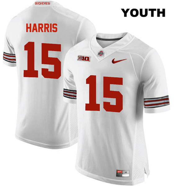 Ohio State Buckeyes Youth Jaylen Harris #15 White Authentic Nike College NCAA Stitched Football Jersey RU19B52XO